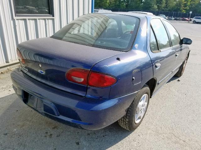 1G1JC524217190944 - 2001 CHEVROLET CAVALIER B BLUE photo 4