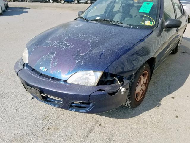 1G1JC524217190944 - 2001 CHEVROLET CAVALIER B BLUE photo 9