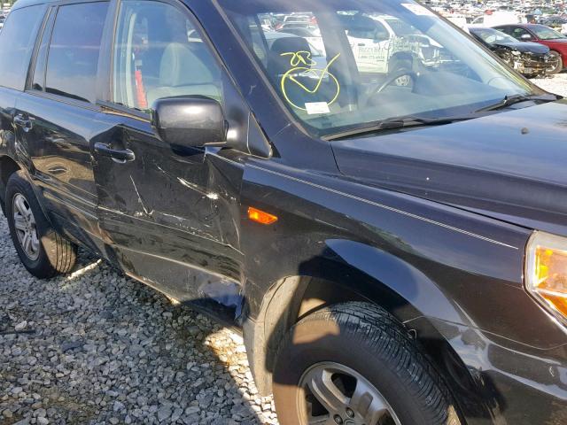 5FNYF28268B020253 - 2008 HONDA PILOT VP BLACK photo 9