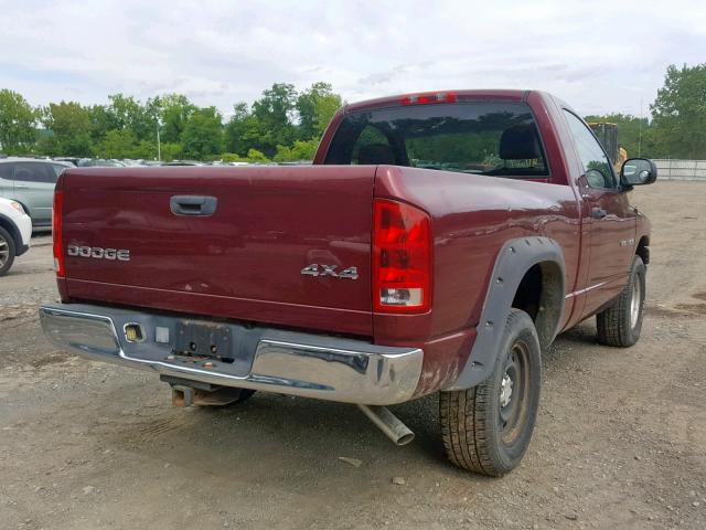 1D7HU16N83J511623 - 2003 DODGE RAM 1500 S MAROON photo 4