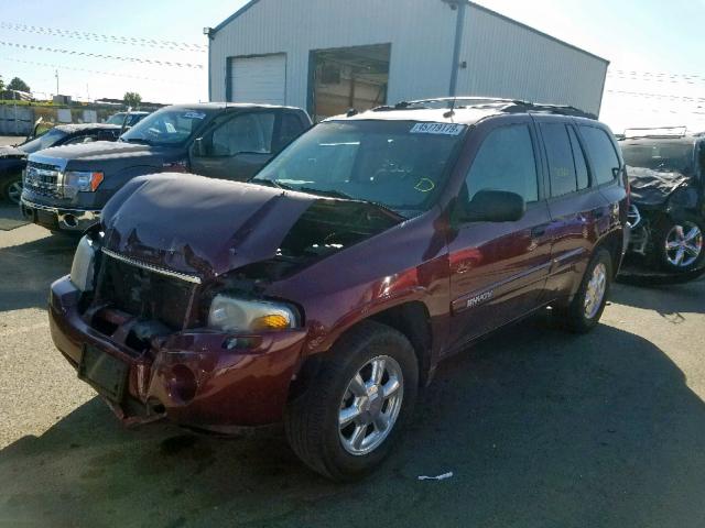 1GKDT13S552216860 - 2005 GMC ENVOY RED photo 2