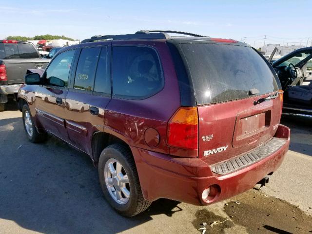 1GKDT13S552216860 - 2005 GMC ENVOY RED photo 3