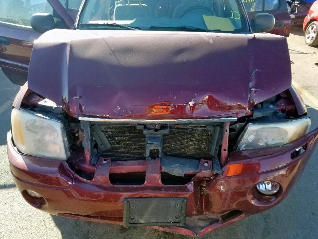 1GKDT13S552216860 - 2005 GMC ENVOY RED photo 7