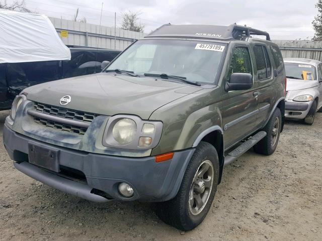 5N1ED28T74C647645 - 2004 NISSAN XTERRA XE GREEN photo 2