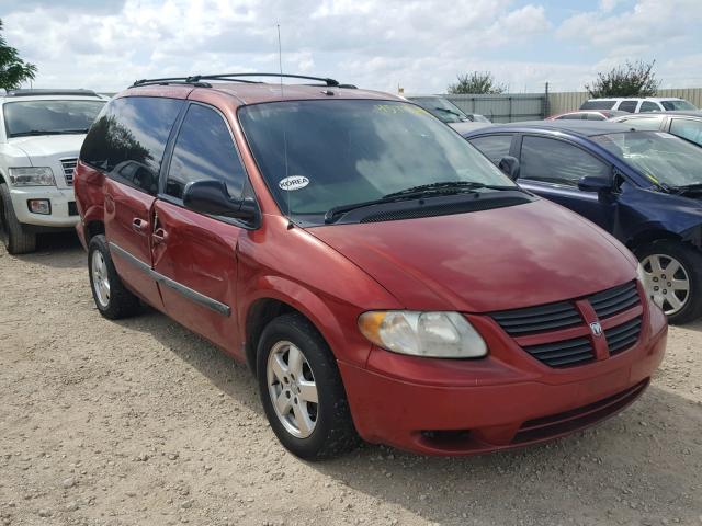 1D4GP45R76B750603 - 2006 DODGE CARAVAN SX BURGUNDY photo 1