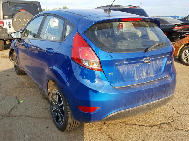 3FADP4EJ1KM129540 - 2019 FORD FIESTA SE BLUE photo 3