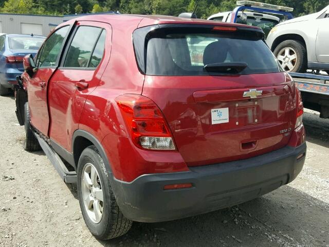 KL7CJPSB5FB223520 - 2015 CHEVROLET TRAX 1LS MAROON photo 3