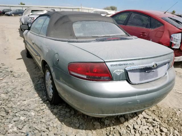 1C3EL55R86N115513 - 2006 CHRYSLER SEBRING TO TEAL photo 3