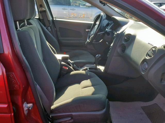 2G2WS522X51169409 - 2005 PONTIAC GRAND PRIX MAROON photo 5