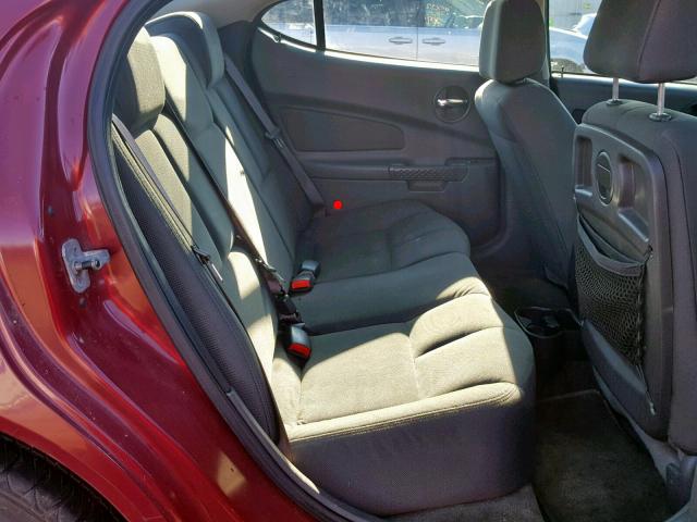 2G2WS522X51169409 - 2005 PONTIAC GRAND PRIX MAROON photo 6