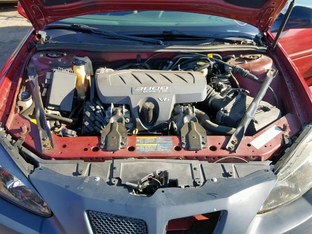 2G2WS522X51169409 - 2005 PONTIAC GRAND PRIX MAROON photo 7
