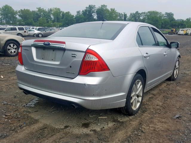 3FAHP0CG1BR336210 - 2011 FORD FUSION SEL SILVER photo 4