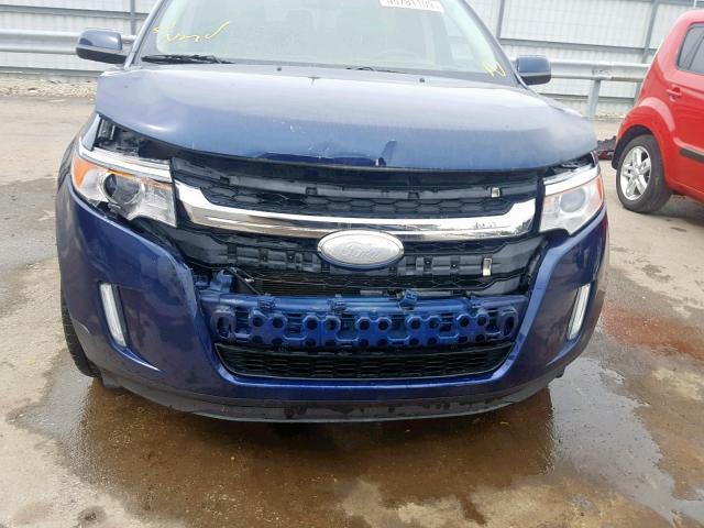 2FMDK3J93CBA15715 - 2012 FORD EDGE SEL BLUE photo 9