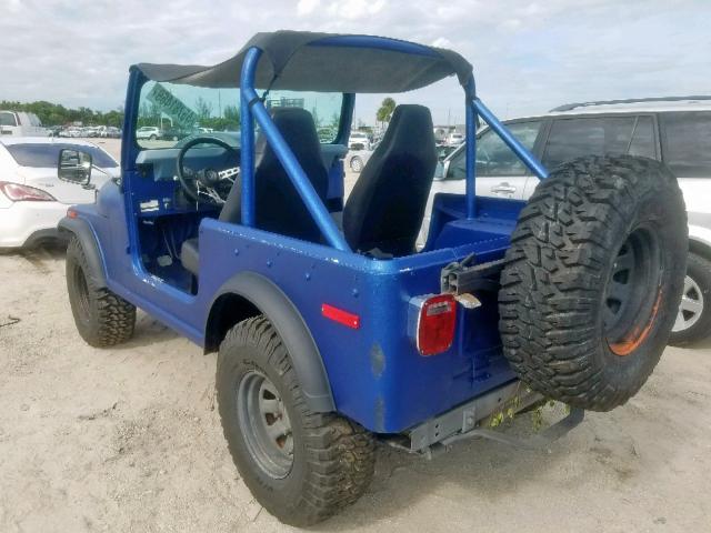 J9F93AC817314 - 1979 JEEP CJ BLUE photo 3