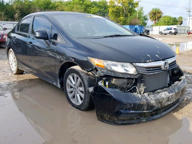 19XFB2F81CE093622 - 2012 HONDA CIVIC EX BLACK photo 1