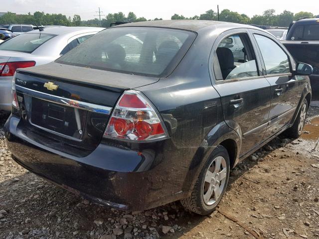 KL1TD5DE5AB102637 - 2010 CHEVROLET AVEO LS BLACK photo 4