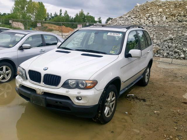 5UXFA13546LY25632 - 2006 BMW X5 3.0I WHITE photo 2