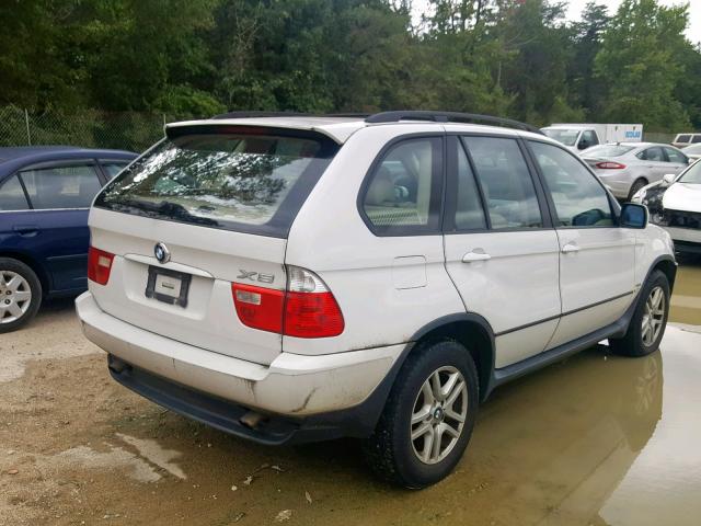 5UXFA13546LY25632 - 2006 BMW X5 3.0I WHITE photo 4