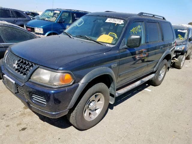 JA4MT21H73J025012 - 2003 MITSUBISHI MONTERO SP BLUE photo 2