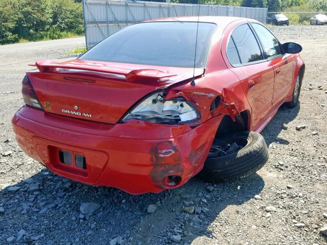 1G2NF52E84C232476 - 2004 PONTIAC GRAND AM S RED photo 4