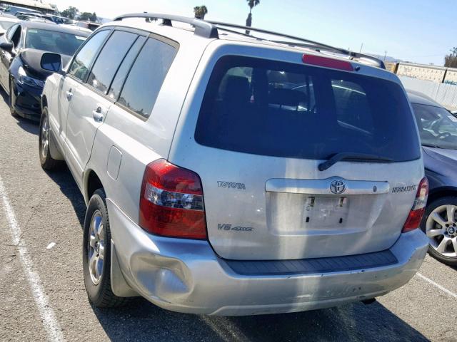 JTEEP21A040066263 - 2004 TOYOTA HIGHLANDER SILVER photo 3