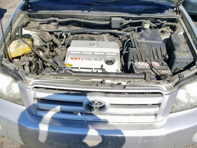 JTEEP21A040066263 - 2004 TOYOTA HIGHLANDER SILVER photo 7