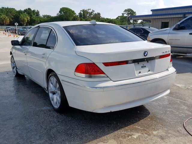 WBAGN63454DS47950 - 2004 BMW 745 LI WHITE photo 3