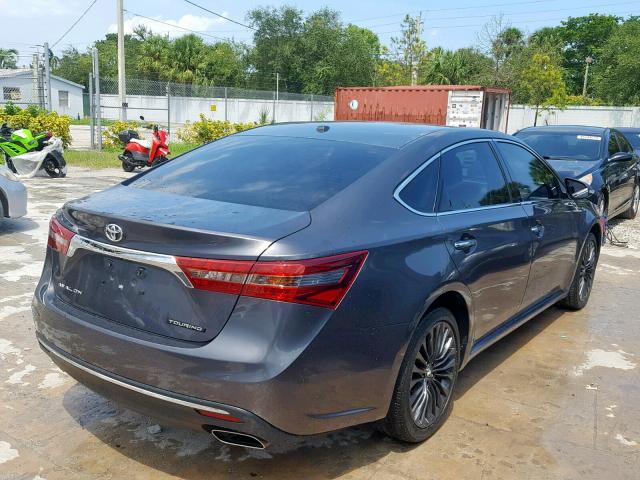 4T1BK1EB0JU289180 - 2018 TOYOTA AVALON XLE GRAY photo 4