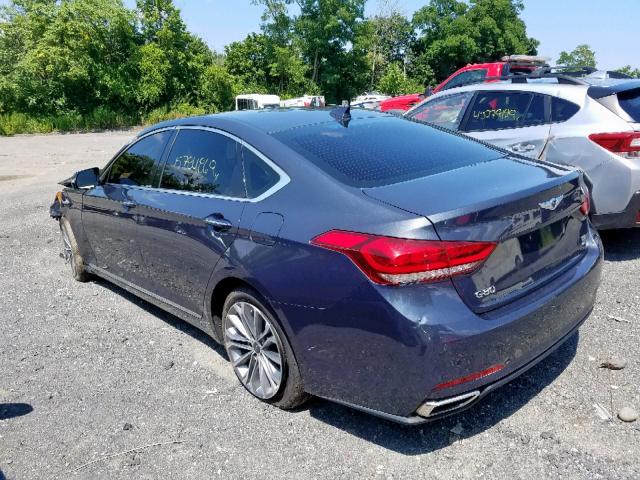 KMHGN4JE2HU191289 - 2017 GENESIS G80 BASE BLUE photo 3