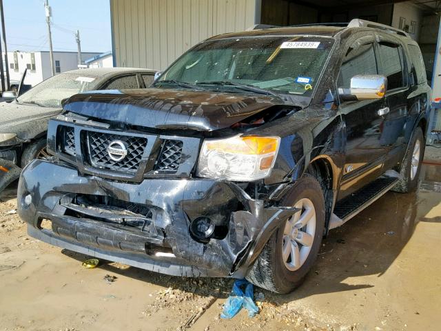 5N1BA08D48N633317 - 2008 NISSAN ARMADA SE BLACK photo 2