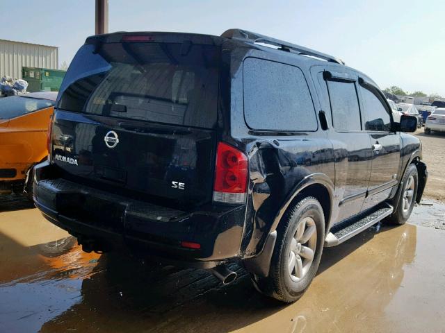 5N1BA08D48N633317 - 2008 NISSAN ARMADA SE BLACK photo 4