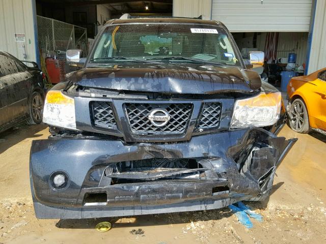 5N1BA08D48N633317 - 2008 NISSAN ARMADA SE BLACK photo 9