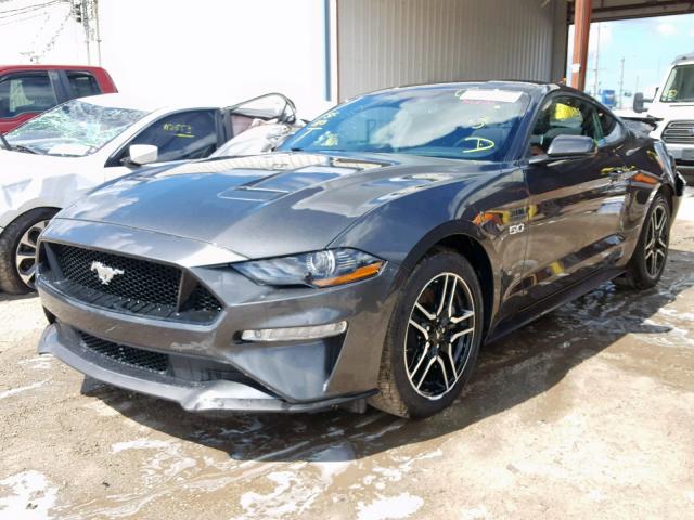 1FA6P8CF8K5184880 - 2019 FORD MUSTANG GT GRAY photo 2