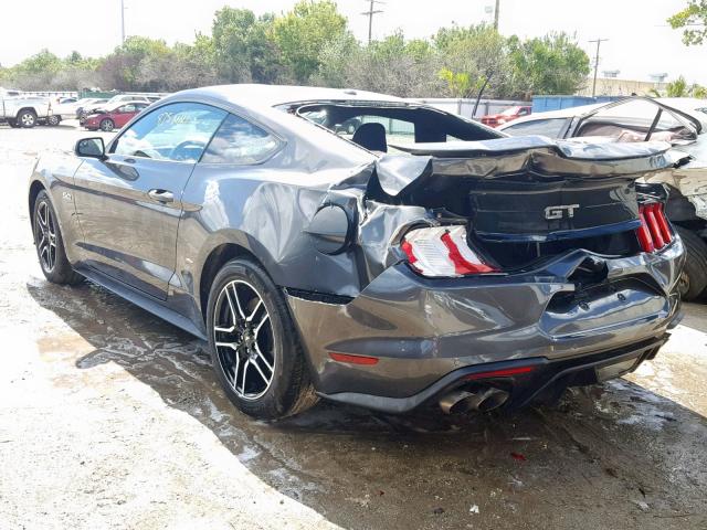 1FA6P8CF8K5184880 - 2019 FORD MUSTANG GT GRAY photo 3