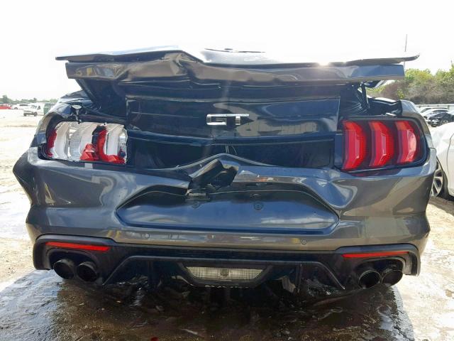 1FA6P8CF8K5184880 - 2019 FORD MUSTANG GT GRAY photo 9