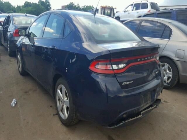 1C3CDFBB0FD420852 - 2015 DODGE DART SXT BLUE photo 3