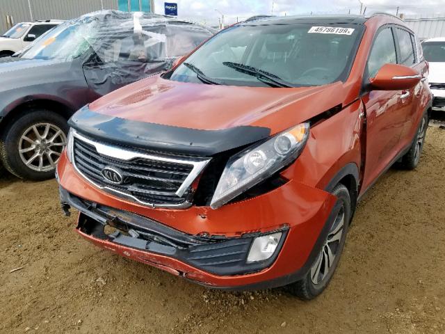 KNDPCCA21C7211923 - 2012 KIA SPORTAGE E ORANGE photo 9