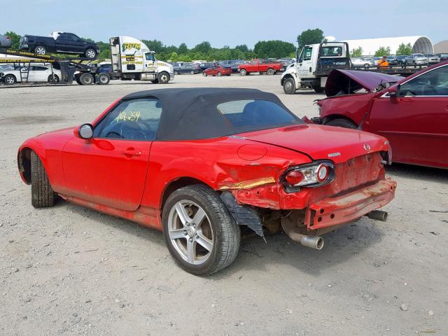 JM1NC25F580142829 - 2008 MAZDA MX-5 MIATA RED photo 3