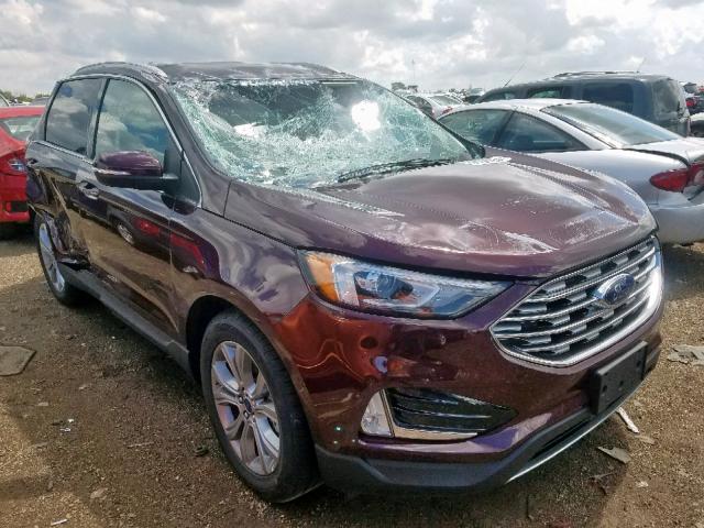 2FMPK4K9XKBC00246 - 2019 FORD EDGE TITAN MAROON photo 1