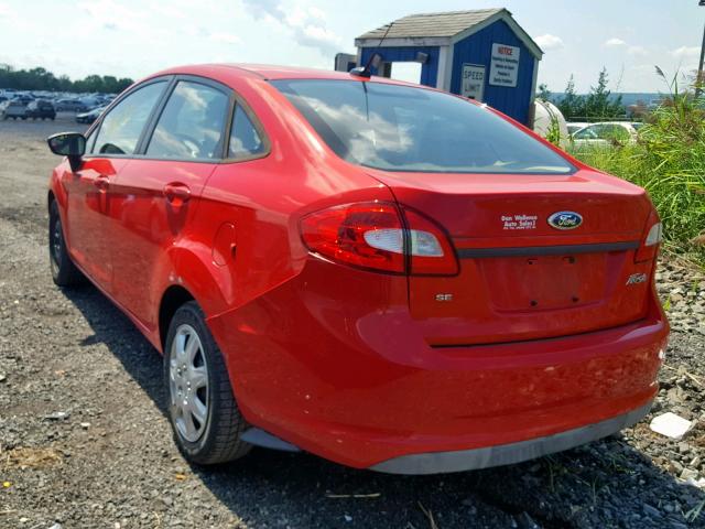 3FADP4BJ6CM110326 - 2012 FORD FIESTA SE RED photo 3