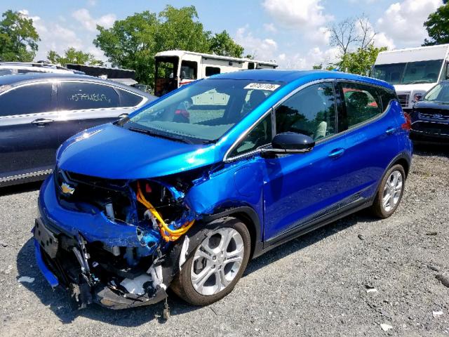 1G1FY6S06K4105780 - 2019 CHEVROLET BOLT EV LT BLUE photo 2