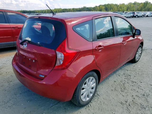 3N1CE2CP5EL415332 - 2014 NISSAN VERSA NOTE BURGUNDY photo 4