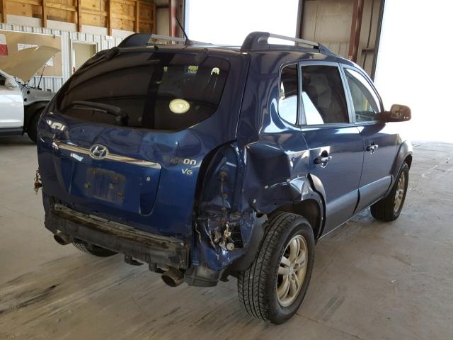 KM8JN12D77U639826 - 2007 HYUNDAI TUCSON SE BLUE photo 4