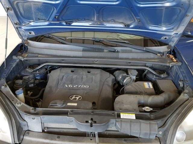 KM8JN12D77U639826 - 2007 HYUNDAI TUCSON SE BLUE photo 7