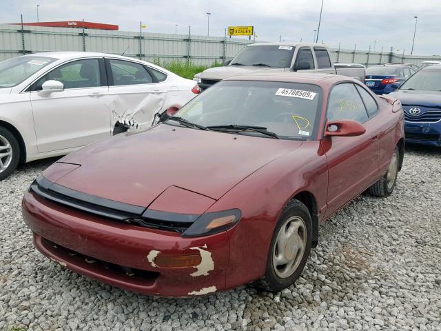 JT2ST87N2L0052971 - 1990 TOYOTA CELICA GT RED photo 2