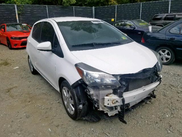 VNKKTUD3XFA034145 - 2015 TOYOTA YARIS WHITE photo 1