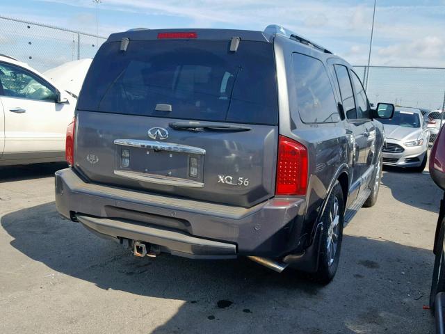 5N3AA08C18N914341 - 2008 INFINITI QX56 GRAY photo 4