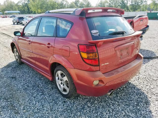 5Y2SL63895Z444596 - 2005 PONTIAC VIBE RED photo 3