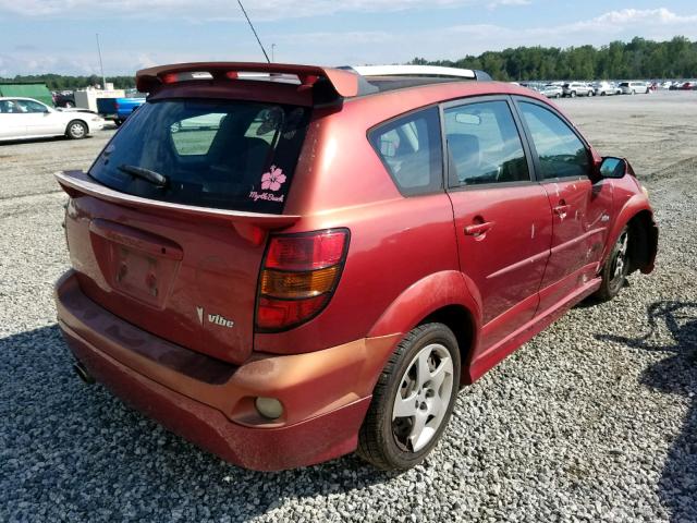 5Y2SL63895Z444596 - 2005 PONTIAC VIBE RED photo 4