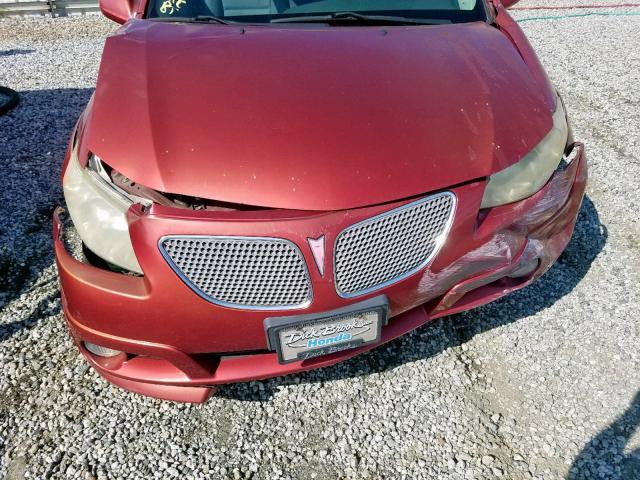 5Y2SL63895Z444596 - 2005 PONTIAC VIBE RED photo 7